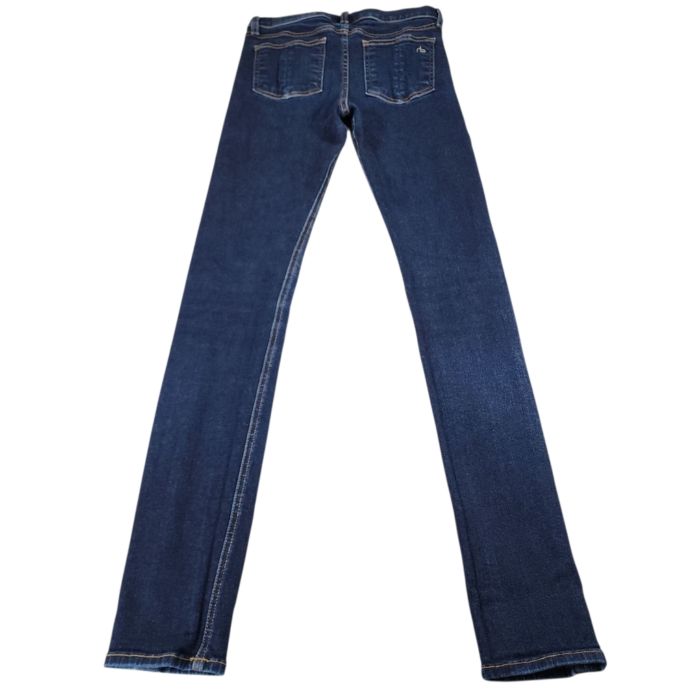 Rag & Bone High Rise Dark Wash Skinny Jeans Stretch Denim Size 26x30 - Picture 2 of 10